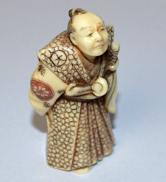 японская антикварная нэцкэ САМУРАЙ, 1900-е гг.