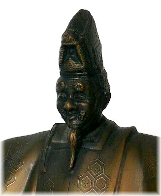 актер театра японского Но в маске, бронзовая статуэтка, 1930-е гг.