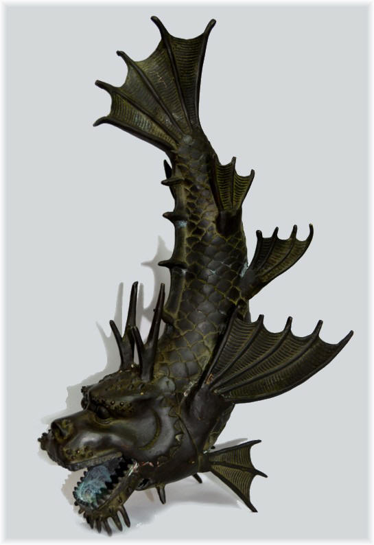 японская антикварная бронза: Морской Дракон, эпоха Эдо