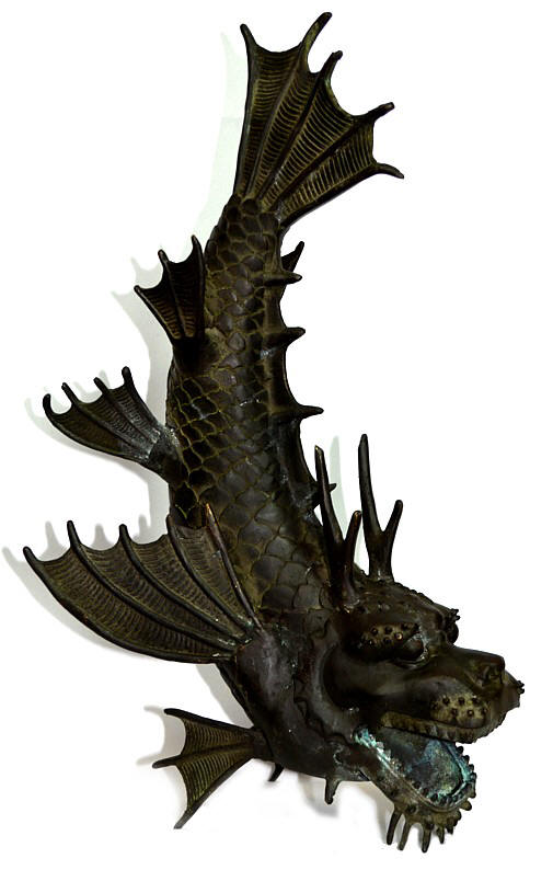 японская антикварная бронза: Морской Дракон, 1830-50-е гг.