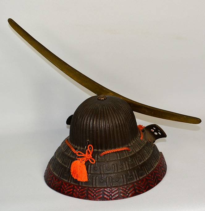 интерьерный самурайский шлем КАБУТО, Япония, бронза, 1930-е гг.