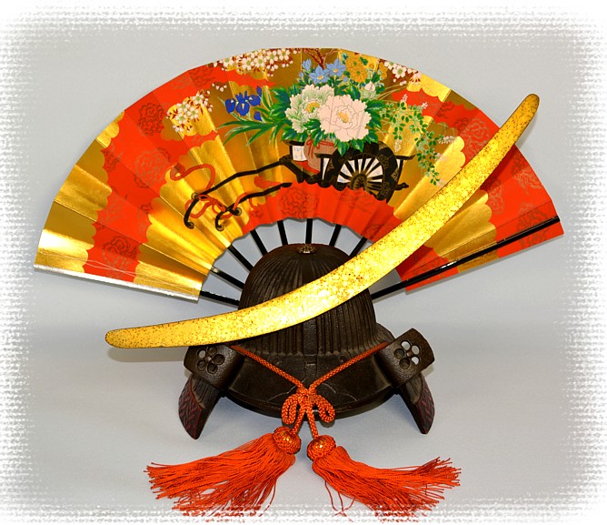 японская кабинетная бронза: самурайский шлем КАБУТО, 1930-е гг..
