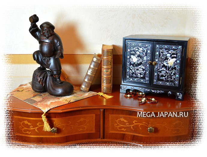 антикварный подарок в интернет-магазине Mega Japan: бронзовая статуэтка ДАЙКОКУ