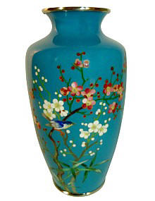 японская антикварная  ваза клуазоне, 1900-е гг.