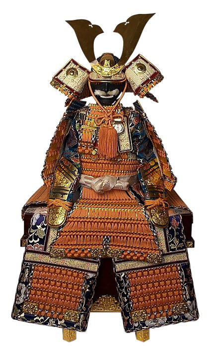 японские антикварные доспехи самурая