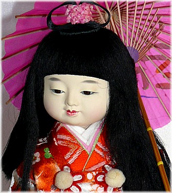 Девочка с зонтиком, японская интерьерная кукла, 1960-е гг.