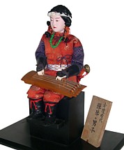 японская антикварная кукла девушка-воин