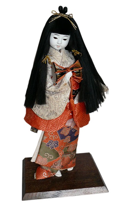 старинная японская интерьерная кукла
