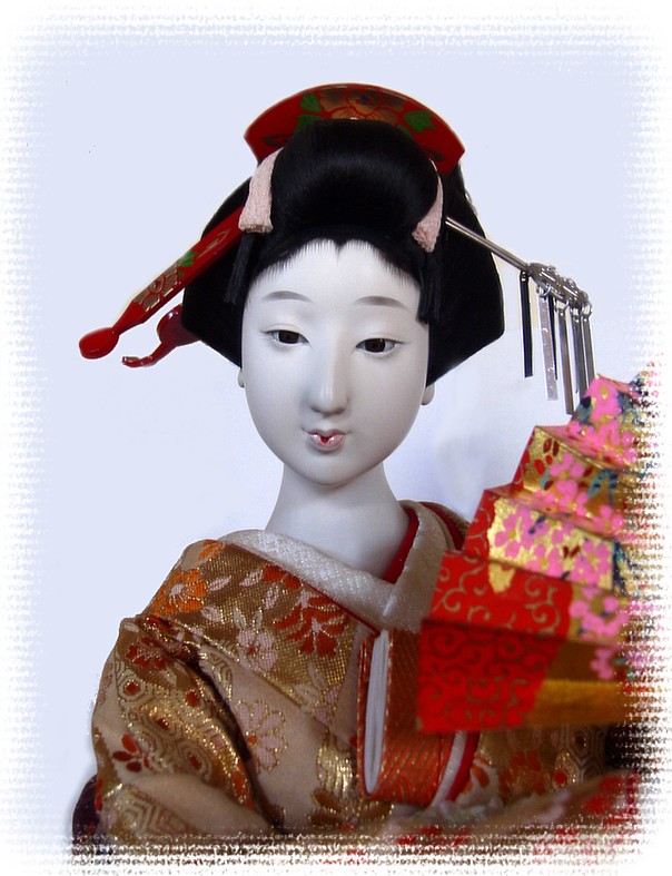 японская страинная авторская интерьерная кукла, 1960-е гг.