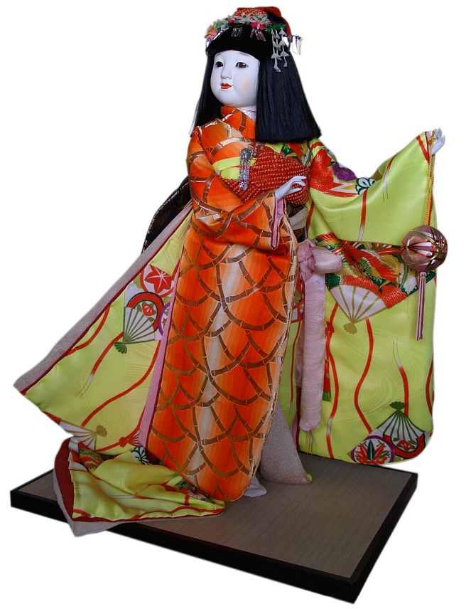 Японская антикварная авторская кукла 