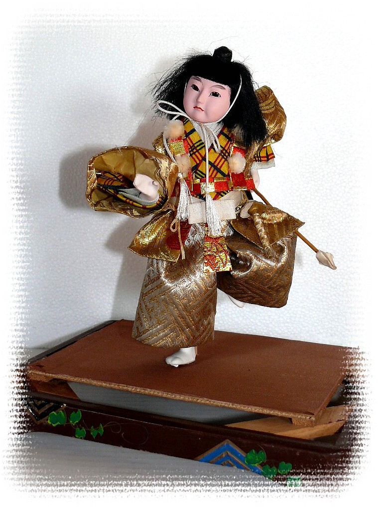 воин-монах БЭНКЭЙ, японская антикварная кукла