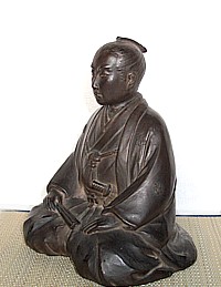 сидящий самурай, портретная скульптура, Япония, 1920-е гг.