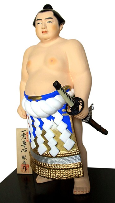 борец Сумо, японская статуэтка из керамики