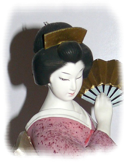 танцовщица с веером, статуэтка, Япония, 1940-е гг.