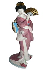 танцовщица с веером, статуэтка, Япония, 1940-е гг.