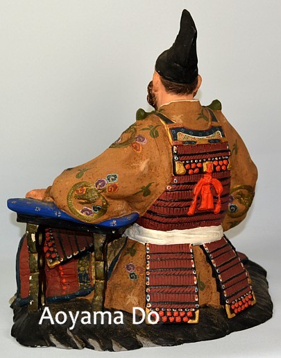 японское искусство: фигура воина эпохи Сэнгоку, керамика, роспись, 1950-е гг.