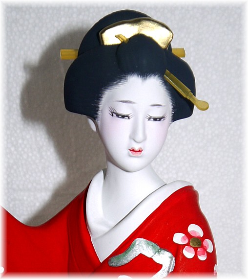статуэтка Танцовщица с веером, Япония, керамика, 1980-е гг.