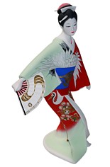японская  статуэтка Танцовщица с веером, 1980-е гг.