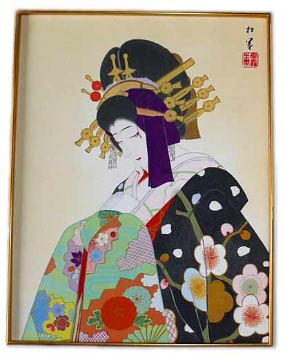 Ояма, японская картина. Уэмура Шоен, 1920-е гг.