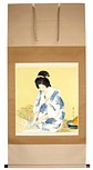 Японка с полотенцем, японская картина, 1920-е гг.