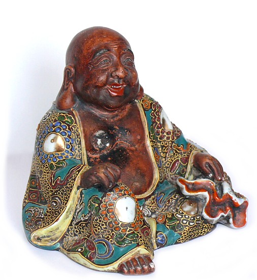 Хотей, один из семи Богов Счастья, антикварная фарфоровая статуэтка, Япония, 1700-1750-е гг.