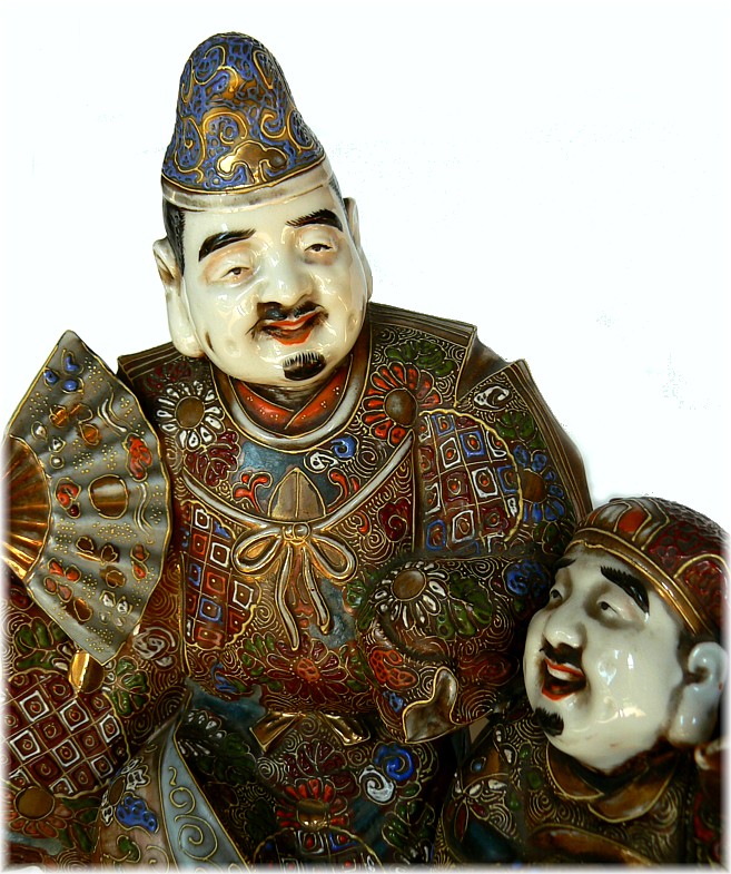 Дайкоку и Эбису, японская антикварная фарфоровая статуэтка,  1800-е гг.