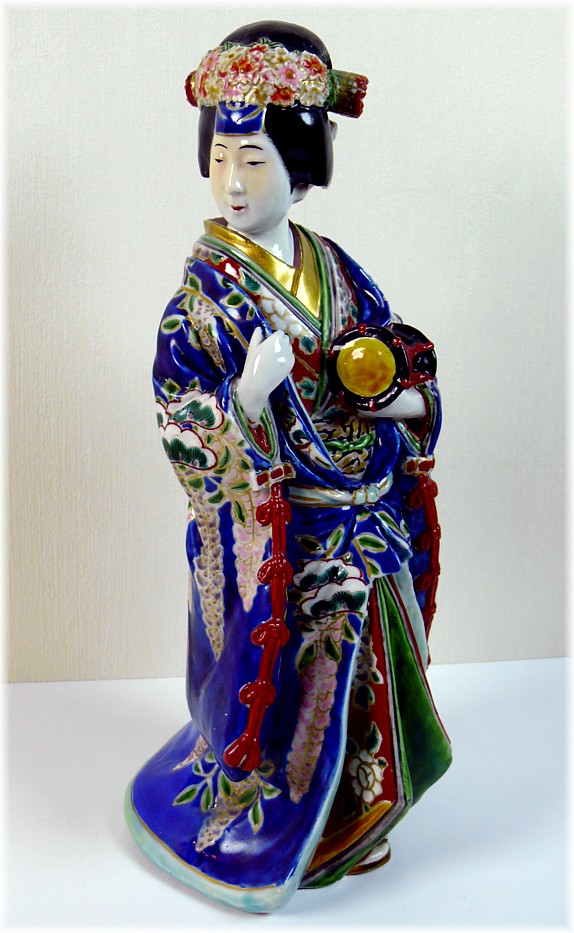  японская антикварная фарфоровая статуэтка,  1800-е гг.