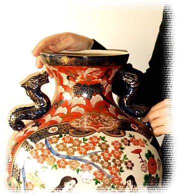 ваза имари, 1850-е гг., деталь