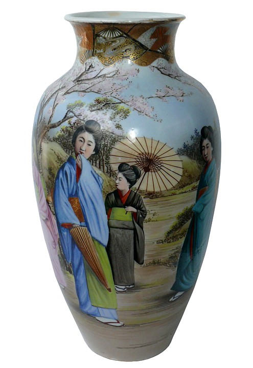 японская антикварная фарфоровая ваза. Интериа Японика, интернет-магазин