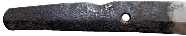 подпись мастера на хвостовике старинного японского меча
