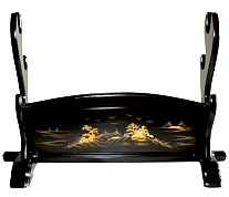 подставка для трех самурайских мечей с росписью, Япония