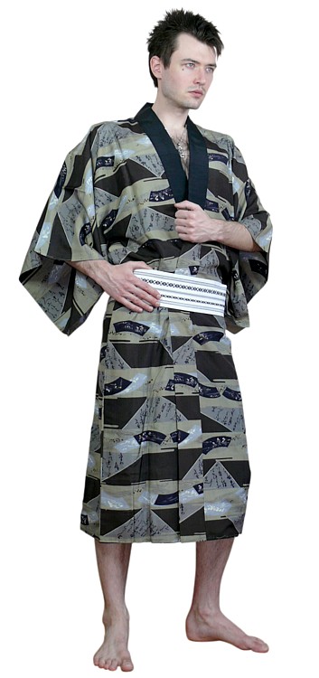 японское шелковое мужское кимоно, 1930-е гг. 