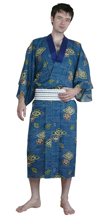 японское мужское летнее кимоно