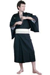 японское шелковое мужское кимоно, 1950-е гг.