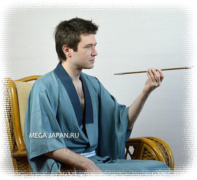японское шелковое мужское кимоно - стильная одежда для дома