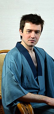 японское мужское шелковое кимоно, винтаж