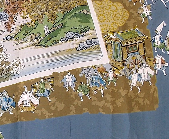 рисунок на мужском шелковом  кимоно, деталь