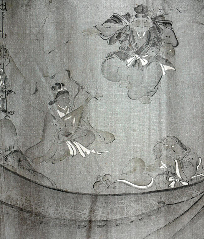 рисунок на подкладке мужского шелкового хаори