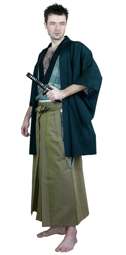 хаори, хакама, кимоно. японская традиционная одежда