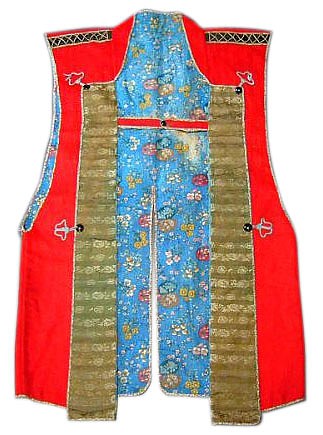 одежда самурая - военная накидка дзимбаори, конец 18 в.