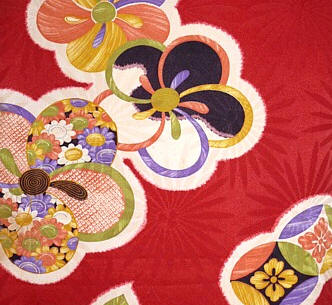 рисунок ткани японского женского шелкового хаори