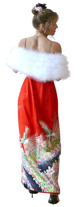 вечернее платье из японского шелкового кимоно, Япония