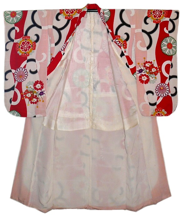 японское антикварное кимоно, шелк, 1920-е гг.