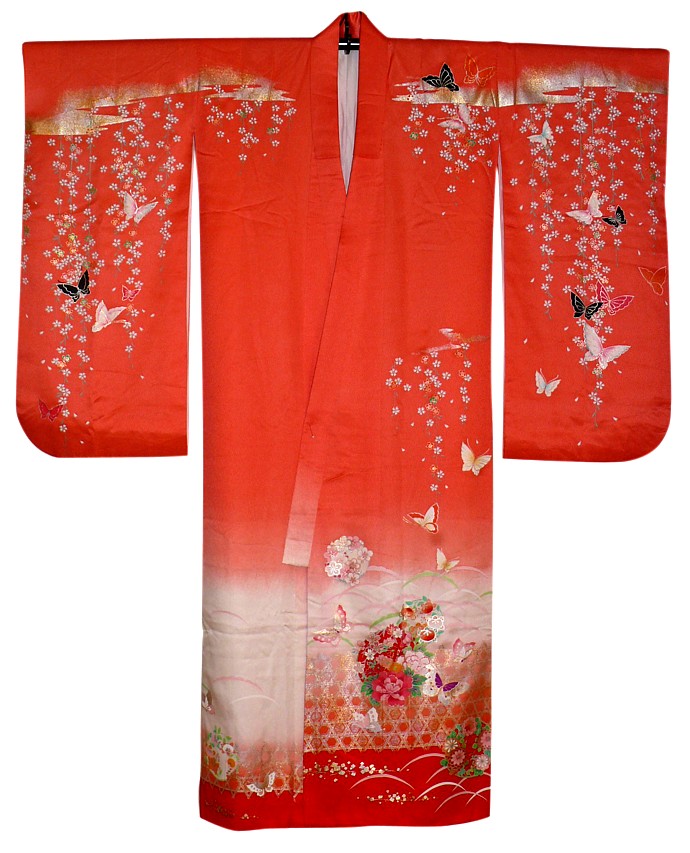 японское кимоно с авторской росписью