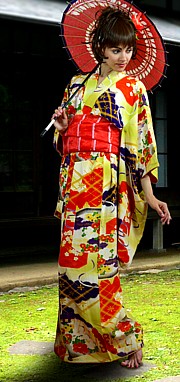 шелковое японское кимоно, винтаж