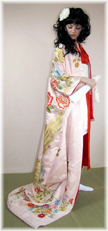 японское шелковое кимоно, 1960-е гг.